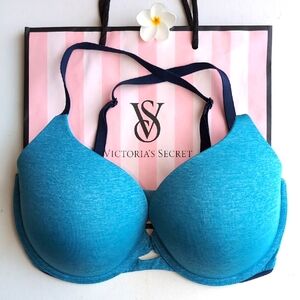 Victoria's Secret  Blue T-Shirt Bra with Underwire Support Size32DDD